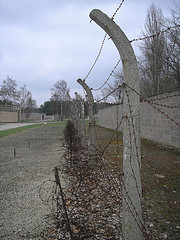 Alambre de espino en Sachsenhausen