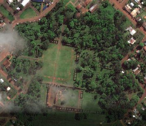 Las ruinas de la misión jesuita en los mapas de Turismo Google