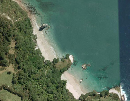 La cala de la Catedral de Nueva Zelanda en los mapas de Turismo Google