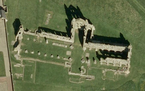 La abandonada abadía Whitby en los mapas de Turismo Google